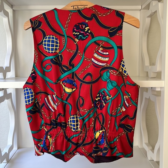 Vintage Talbots Christmas Holiday Vest Size M - Picture 3 of 4